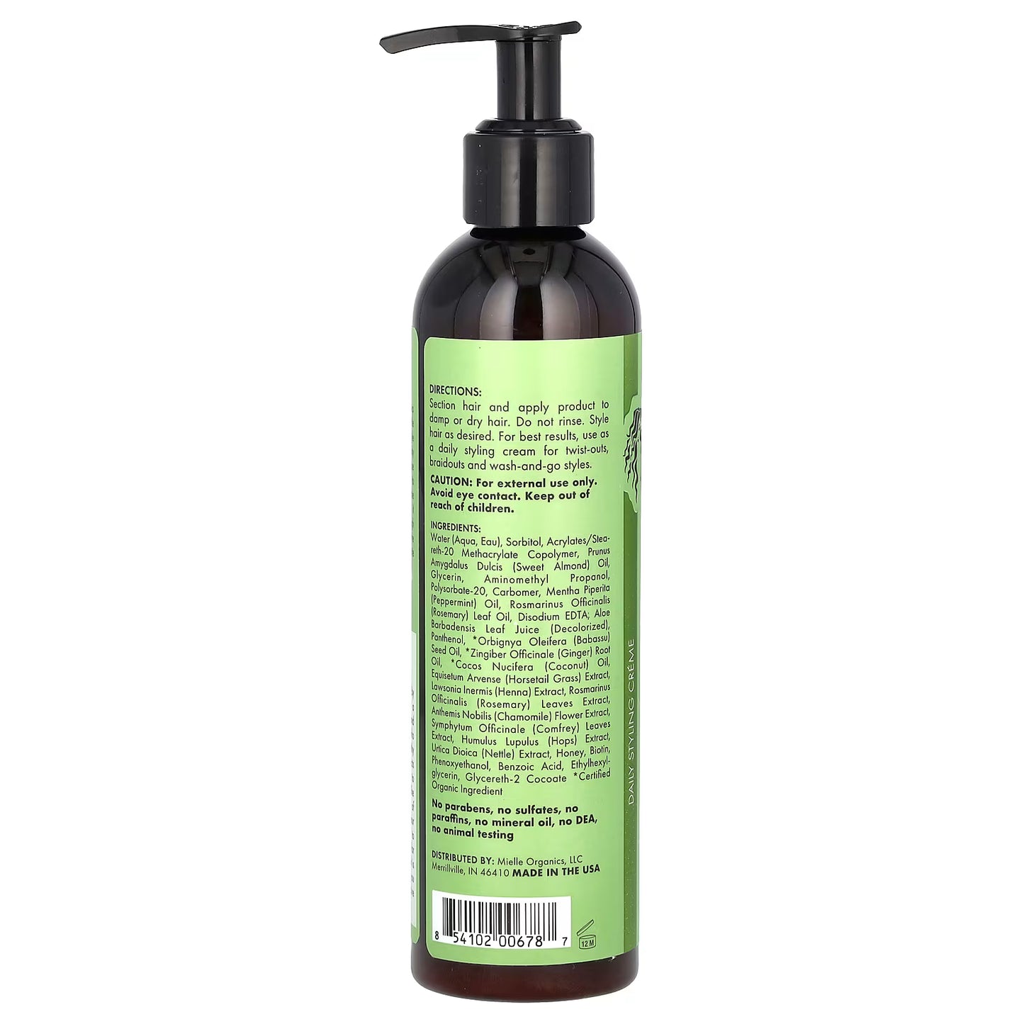 MIELLE rosemary mint multi-vitamin daily styling creme, 8 Ounce