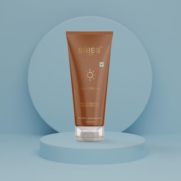 SNISS Herbal Day Cream for Dry to Normal Sensitive Skin, Light Brown, 50g