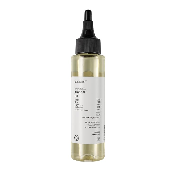 Brillare Argan Hair Oil, with the Goodness of Olive oil & Sunflower Oil, for Dry & Frizzy Hairs
