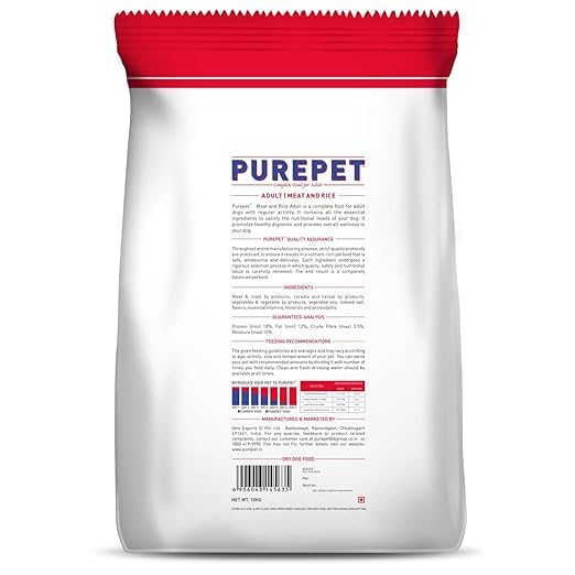 Purepet Adult Dry Dog Food 10kg | Meat & Rice Flavour | Promotes Health & Vitality | Immune Support | Healthy Digestion | Nutrient Rich