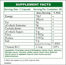 Planet Ayurveda Vitamin B12 60 Capsules – Whole Food Methylcobalamin for Energy & Immunity – Vegan B12 with Probiotics & Enzymes – Gluten-Free Supplement