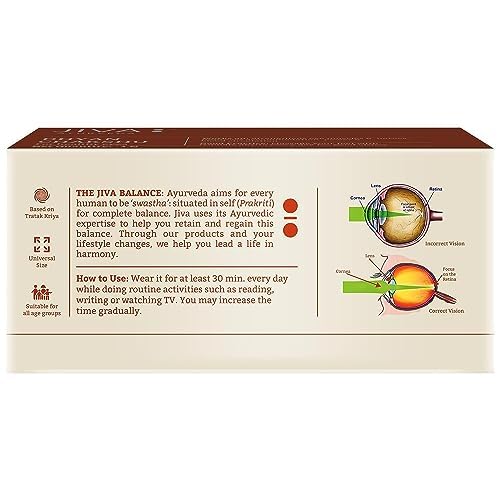 Jiva Dhyan Chakshu | Pin Hole Glasses Designed on Ayurvedic Tratak Principle | Trains and Strengthens Eye Muscles and Improves Vision Naturally | Soothes Irritation & Redness