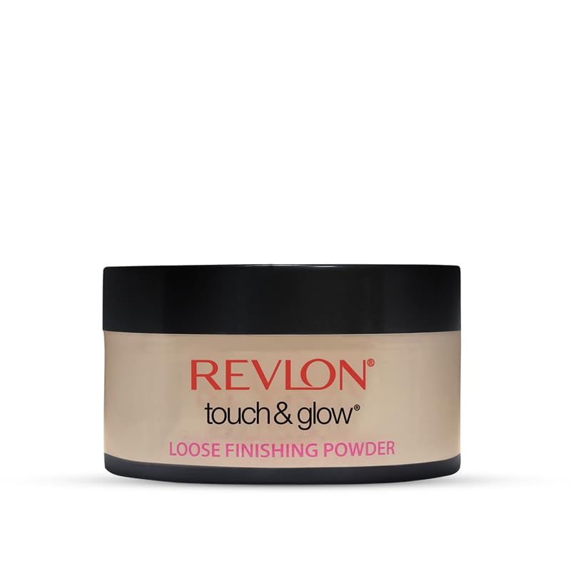 REVLON Touch & Glow Loose Finishing Powder Medium Shade | Long Lasting Matte Setting Powder for Medium & Wheatish Skin