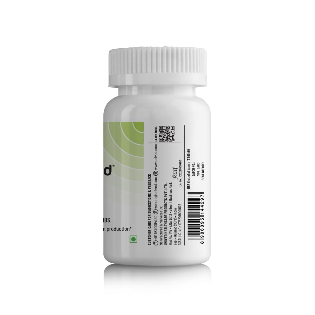 Unived 100% Natural Vitamin C from Amla | 60 Vegan Capsules