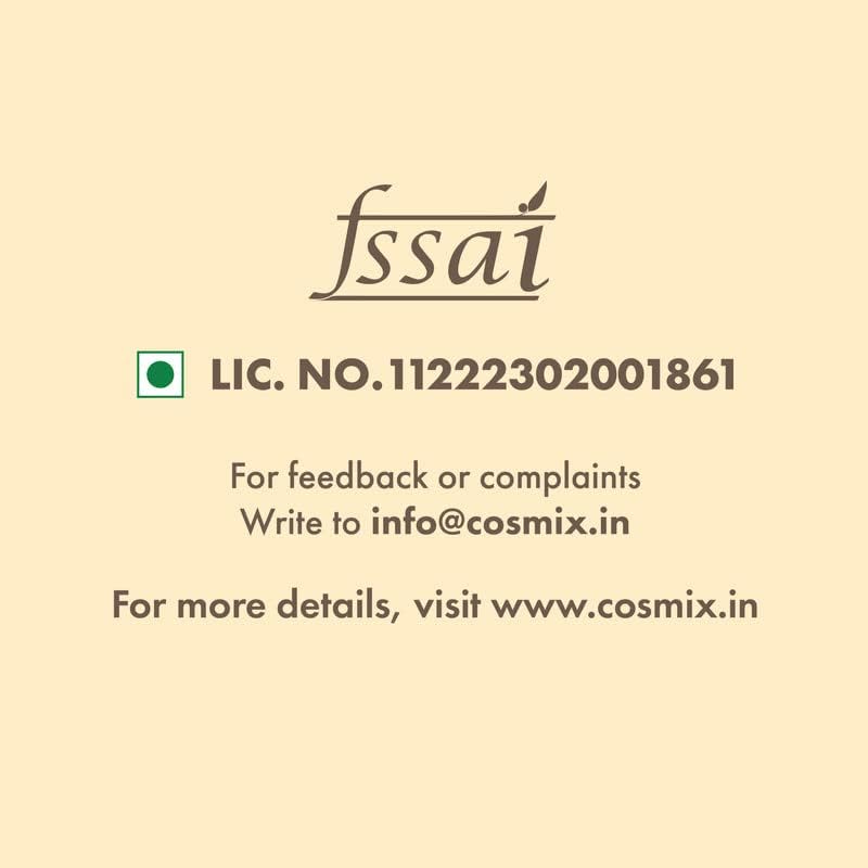 FSSAI logo and contact information on a beige background