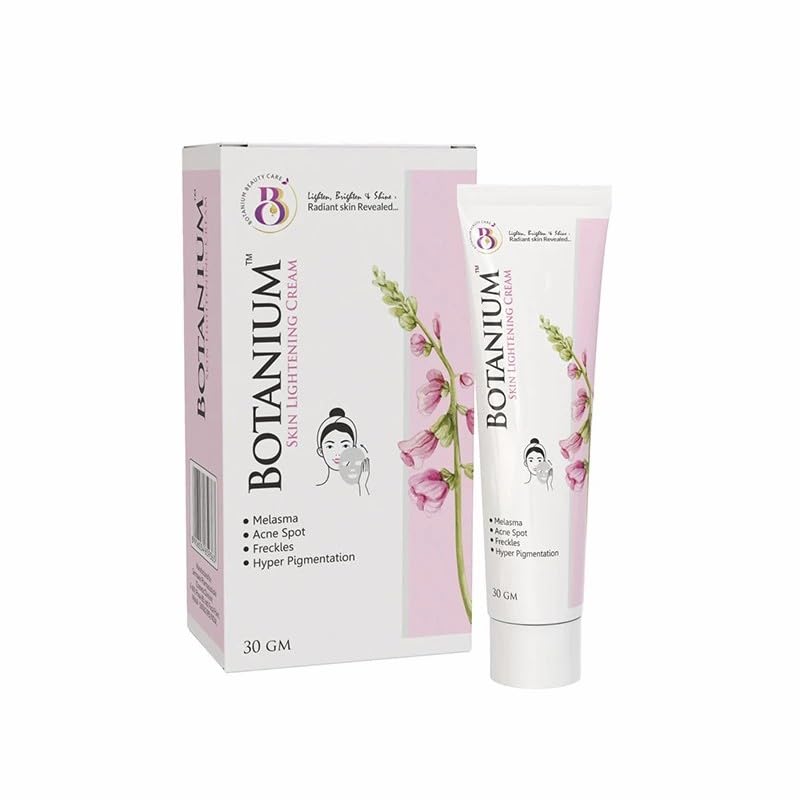 Botanium Skin Lightening Face Cream 30gm | For Melasma, Acne Spot, Freckles & Hyper Pigmentation | Enriched With L-Glutathione, Niacinamide & Vitamin C | Men & Women | Non-Greasy & Lightweight