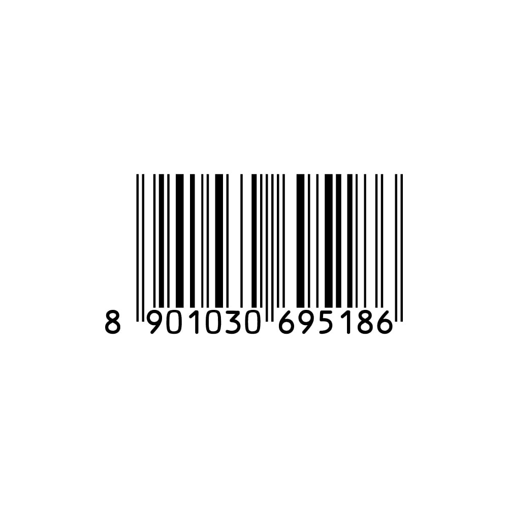Barcode with a series of numbers below it on a white background