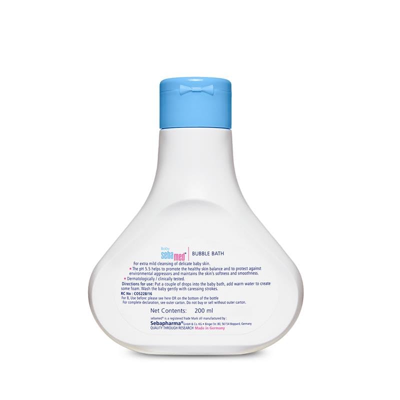 Sebamed Baby Bubble Bath|pH 5.5|With Chamomile|Soap Free|No Tears|200 ml