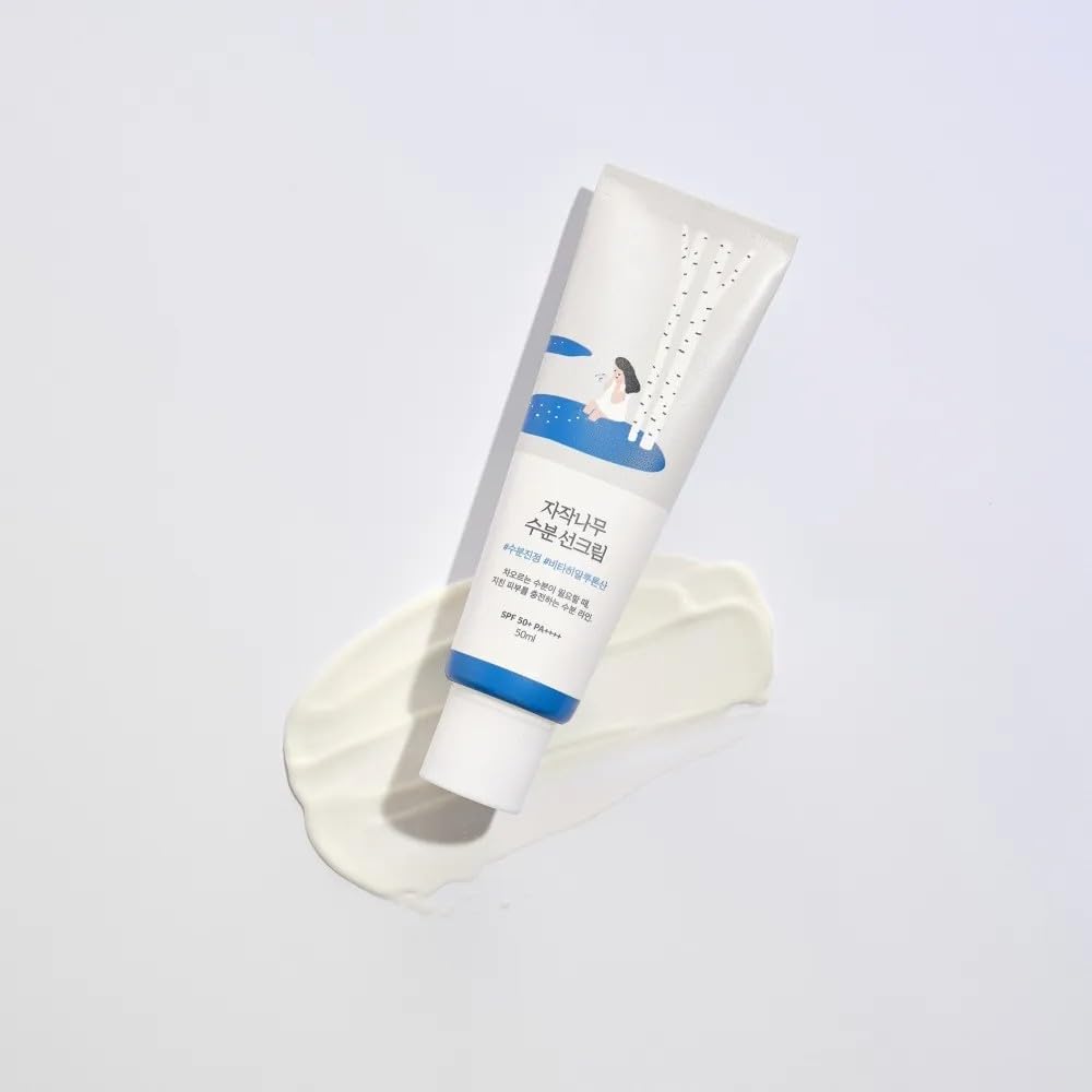 ROUND LAB Birch Juice Moisturizing UV LOCK SPF 45, 1.69 Fl Oz, Hydrating Lotion-like Lightweight Glow Sunscreen for Sensitive Skin, No White Cast, Fragrance-Free, Protector Solar, Korean Sunscreen
