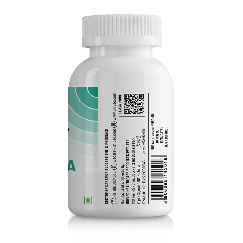 Zephivo Unived Spirulina for Health & Immunity, only Spirulina & nothing else - 60 Vegan Capsules