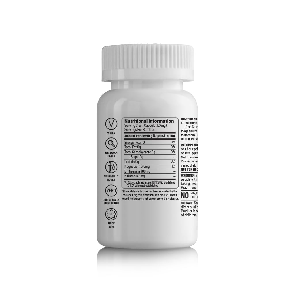 Zephivo Unived Melatonin-SR | USA's 1st slow-release Melatonin | 5mg Melatonin and 100mg L-theanine | 30 Vegan Capsules