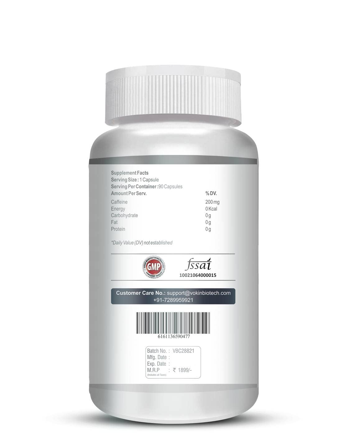 Supplement bottle with label on a white background