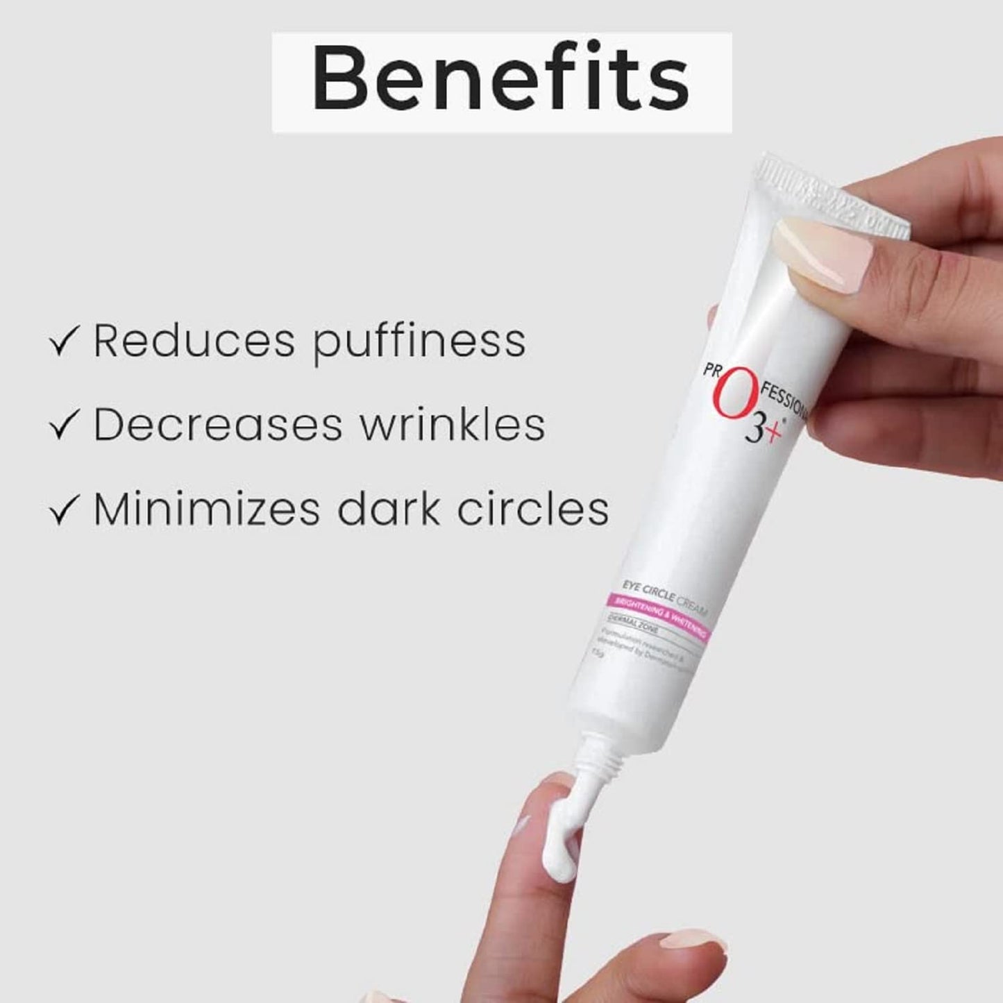 O3+ Eye Circle Cream - Brightening & Whitening for Dark Circles, Finelines and Puffy Bags, 15g