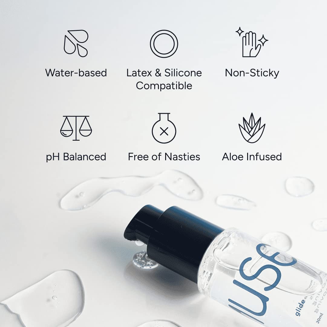 MYMUSE Glide Aloe Water Based Lube 50 ml, Jelly for Men & Women | Natural Ingredients | Non-Sticky and Stain-Free | pH Balanced