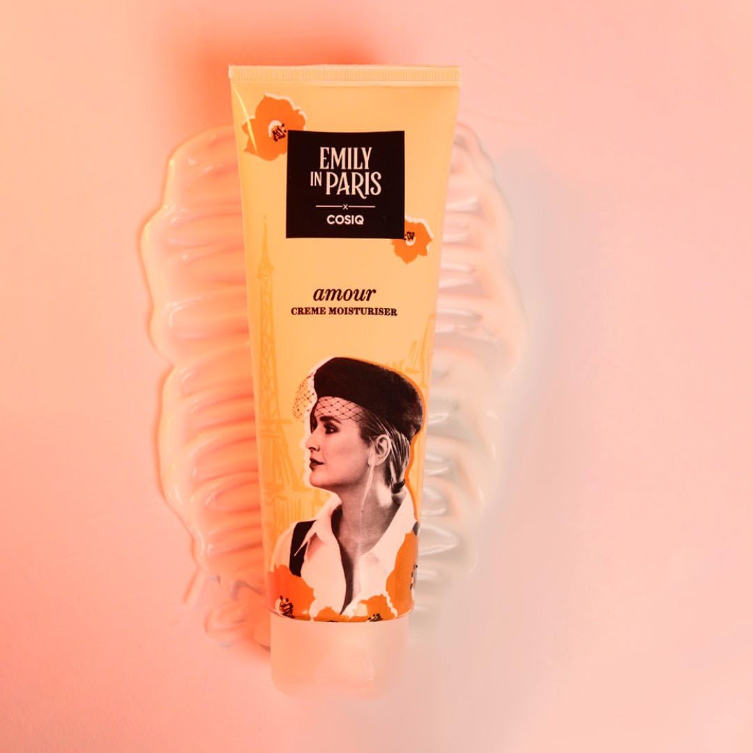 Cos-IQ Emily In Paris Amour Soft Light Moisturizer Creme, 200 ml | for Face, Hand & Body, Non-Greasy Cream with Vitamin E | Intense Moisturizing for All Skin Types