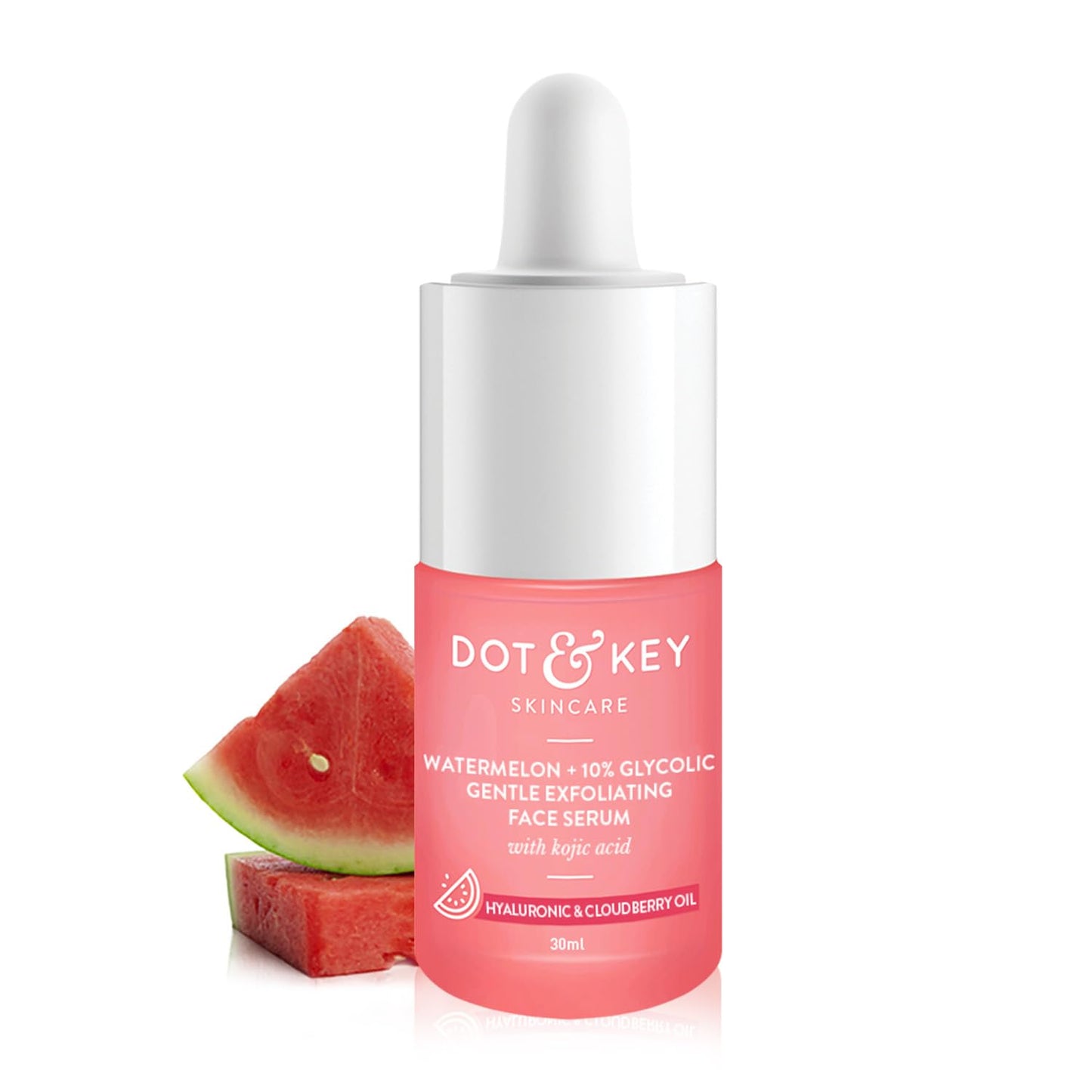 Zephivo Dot & Key Watermelon 10% Glycolic Serum for Face Glowing, With KojicI | Targets Pigmentation & Dark Spots | Targets Dullness, Uneven Texture, Sebum & Excess Oil | Serum For Oily & Normal Skin | 30ml
