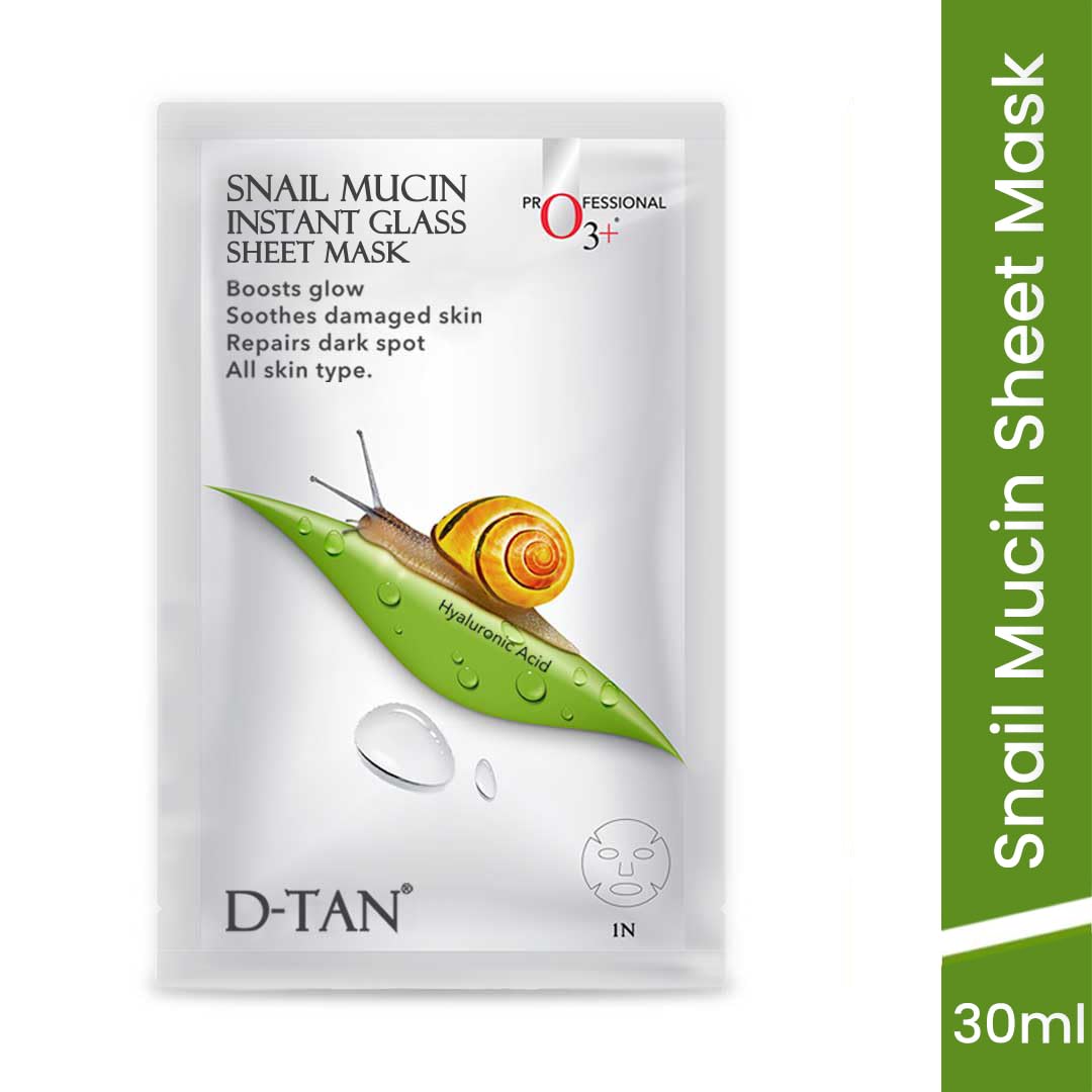 O3+ Snail Mucin Instant Glass Sheet Mask 30 ml