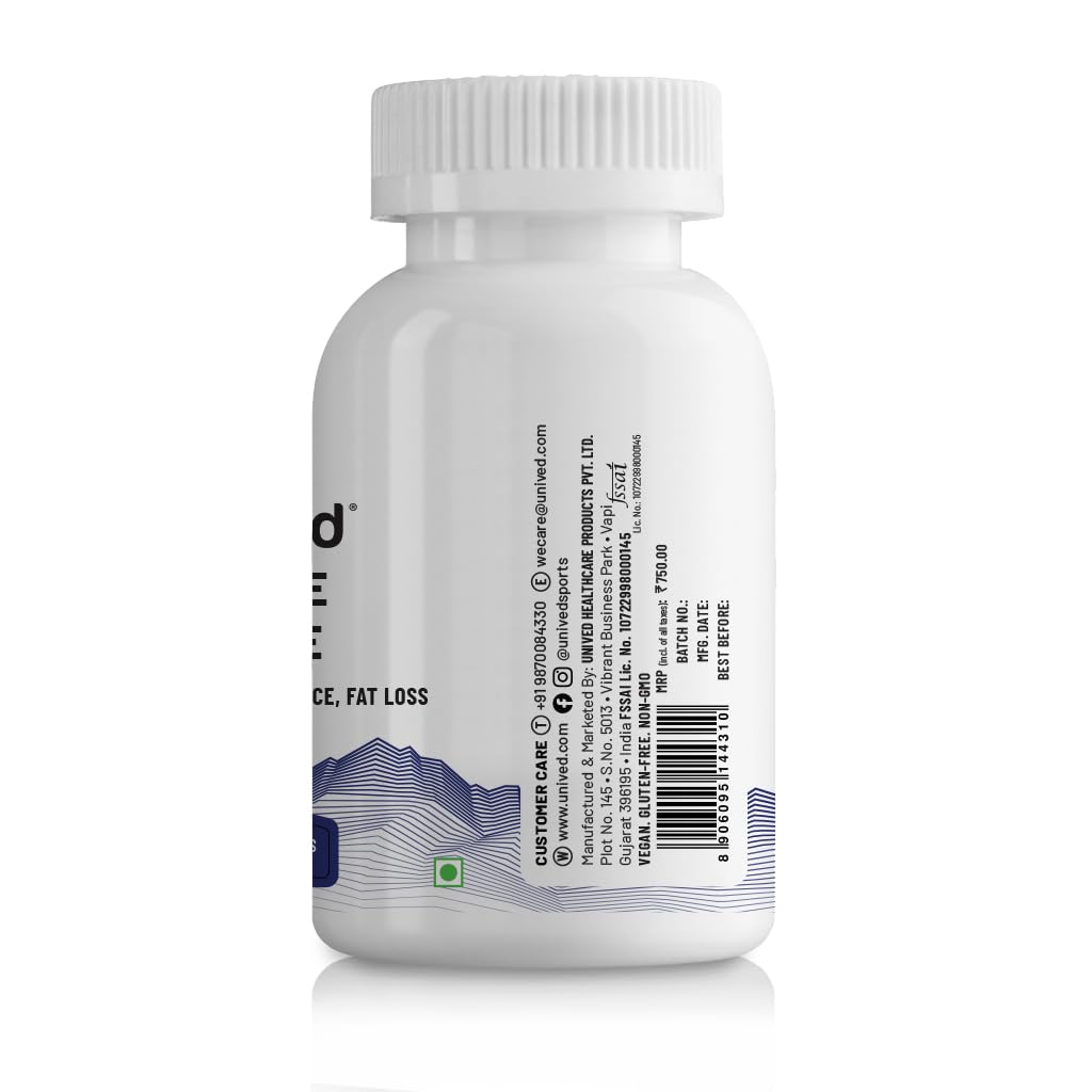 Zephivo Unived L-Carnitine L-Tartrate 1000mg, Supports use of Fat for Energy, 60 Vegan Caps