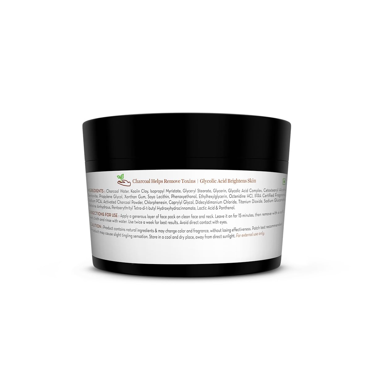 Mamaearth Charcoal Purifying Face Pack with Activated Charcoal & Glycolic Acid for Skin Detoxification Natural, DIY-like Texture | Detoxifies Skin | Crafted with Nature’s Best Ingredients | Free From Harmful Chemicals