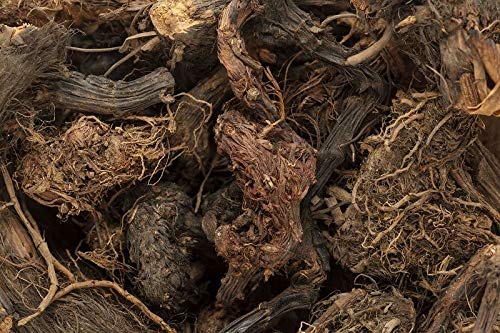 Close-up of dried roots and herbs