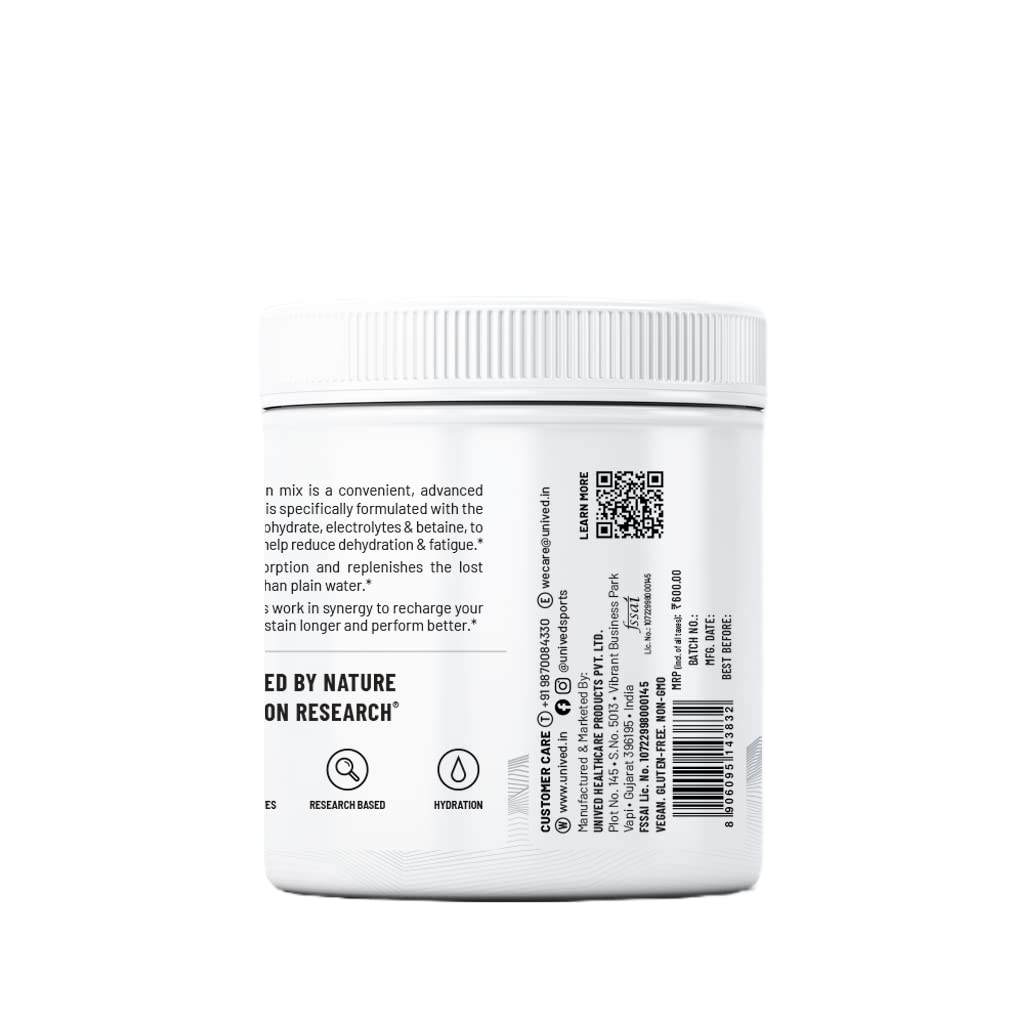 Zephivo Unived Elite Hydration Mix|Essential Electrolytes And Betaine For Optimal Hydration & Fluid Uptake|Hydration Multiplier|Low Calorie Hydration Drink|16 Servings - Liquid