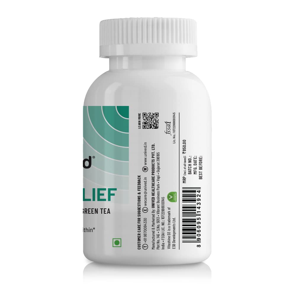Zephivo Unived Acne Relief | Acne Supplement Formulated to combat Acne from within | Zinc, Niacinamide, Green Tea, & Milk Thistle | 60 Vegan Caps, One Month Supply