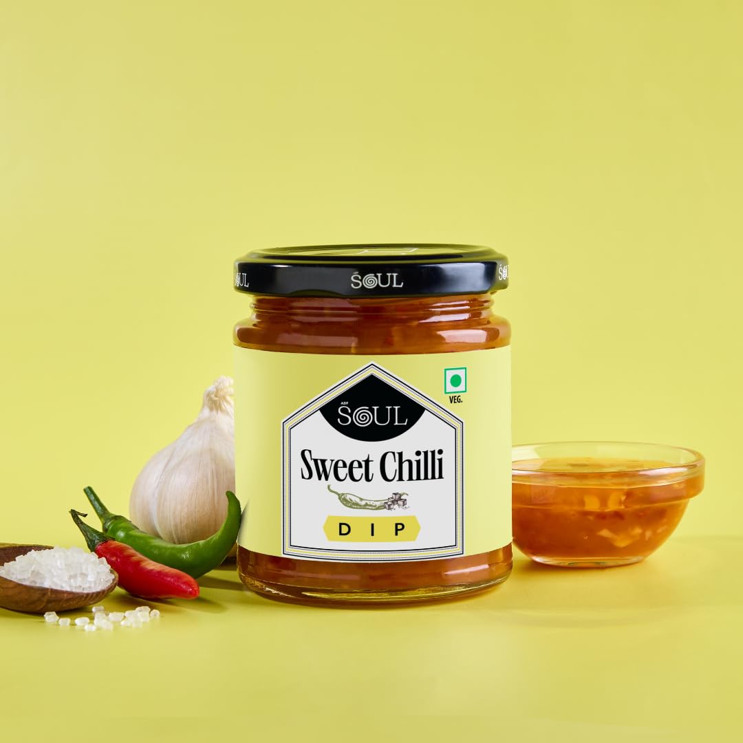 ADF Soul Sweet Chilli Dip | Sweet & Mildly Spicy Sauce With Red Peppers & Garlic | Ideal With Finger Foods & Spring Rolls | 230g.