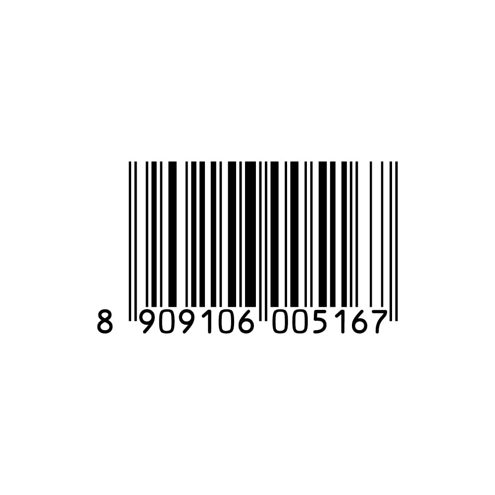 Barcode with a series of numbers on a white background