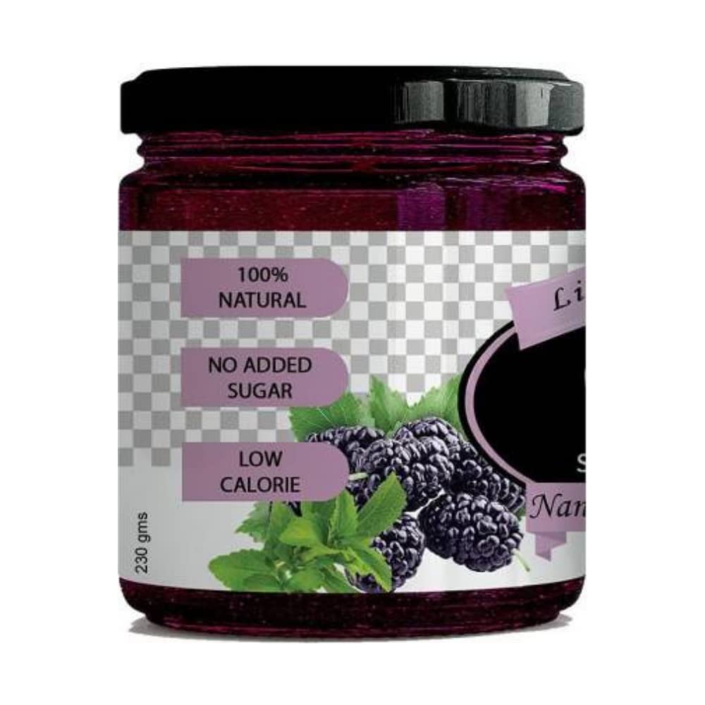 VIStevia Sugar Free Mulberry Jam (220 gm) | | Diabetic & Keto Friendly | Sweetened with Stevia and Erythritol | 100% natural | More than 60% whole berries | Tastes delicious…