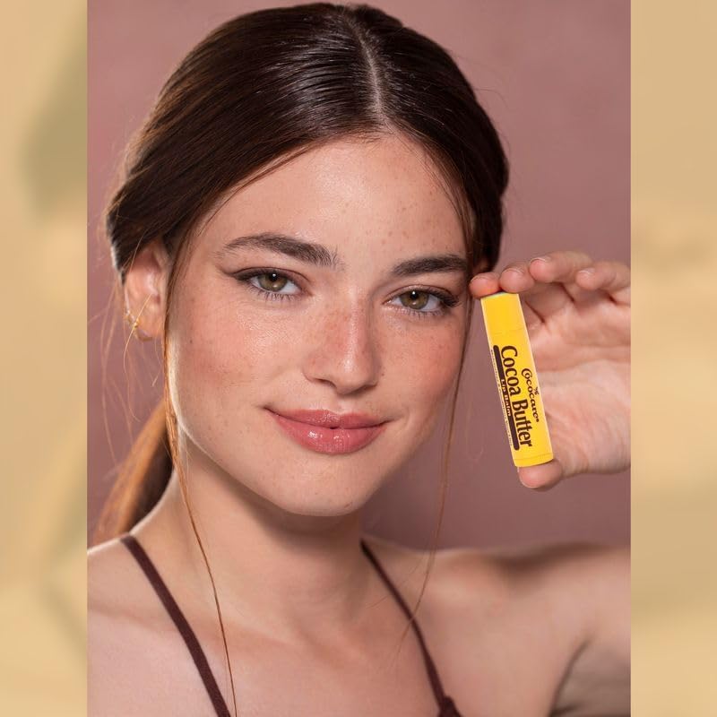 Cococare Cocoa Butter Lip Balm - The Little Yellow Stick Enriched with Natural Cocoa Butter - Conditions & Protects Lips with Hydrating Formula - 0.15oz