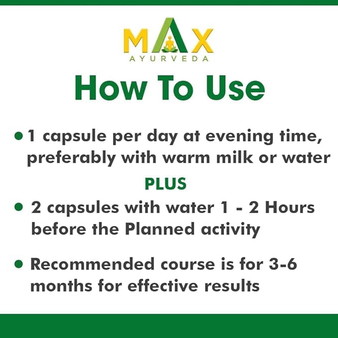 Max Ayurveda Musli Special (For 45+ Men) & King Power Ayurvedic Massage Oil - Combo (30 Capsules + 1 Oil Bottle)