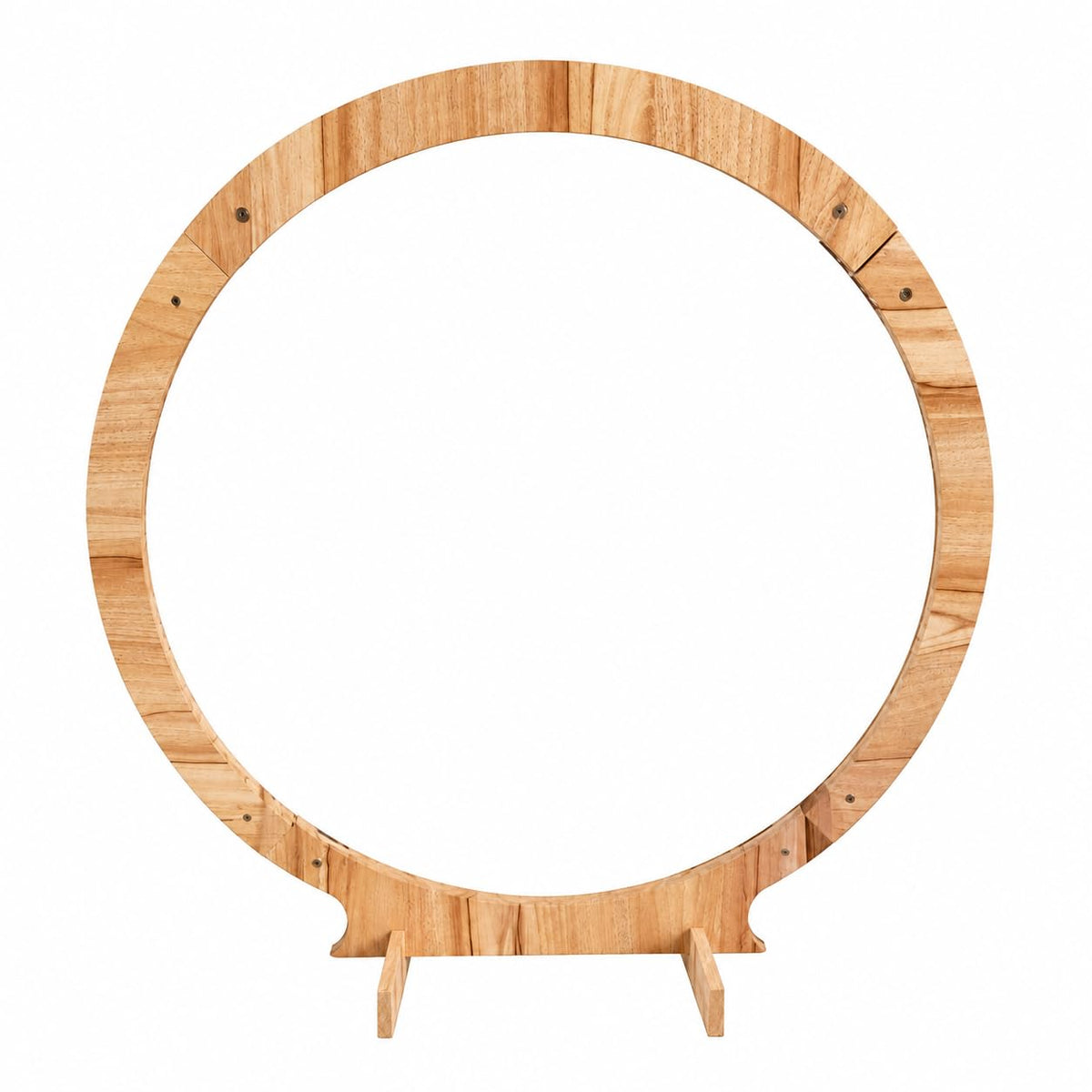 SATYAM KRAFT 1 Piece Foldable Round Shape Wooden Makhar Mandap | Wooden Pooja Backdrop Stand for DIY Pandal & Temple | Festival Decoration Setup for Ganesh Chaturthi & Idol Pooja Decor