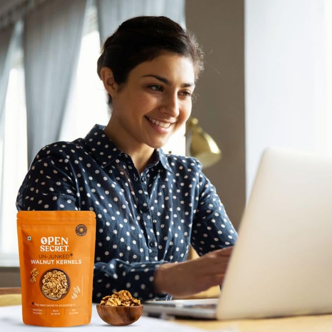 Open Secret Premium Walnut | 900g | Walnuts, Without Shell, Akhrot, walnut Kernel, Dry Fruits, Healthy Snacks, Gluten Free Healthy Lifestyle, High Fibre (Pack of 1)