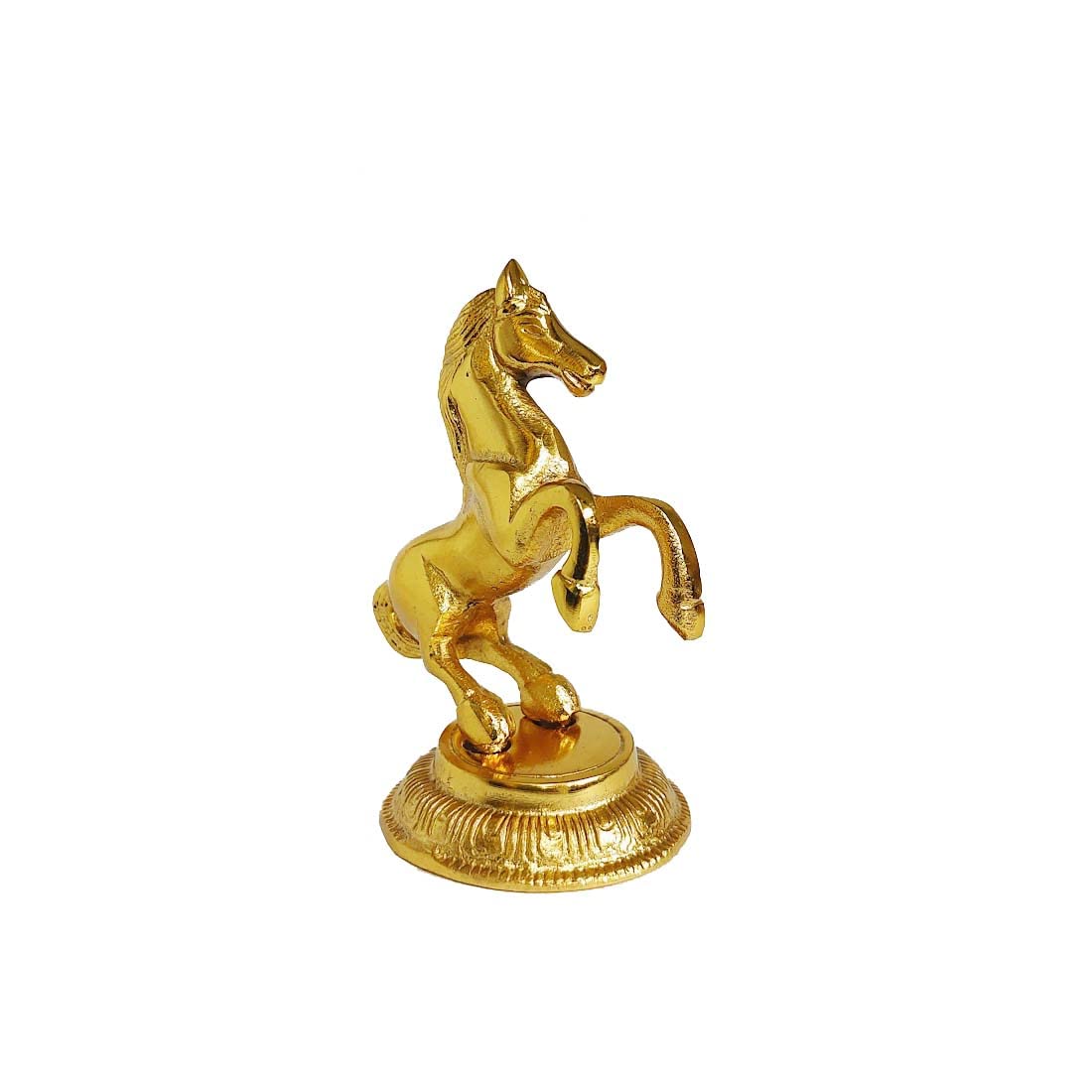Jumping Horse Metal Statue for Wealth Table Top Figurine for Living Room Bedroom Home Office Animal Decorative Showpiece Feng Shui Vanstu Sculpture for Gift Purpose.