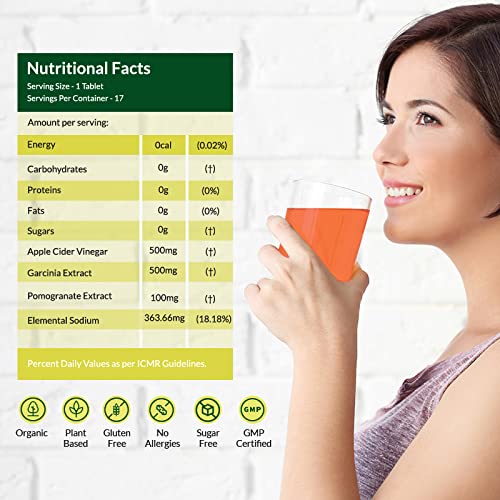 Wellbeing Nutrition Apple Cider Vinegar (ACV) for Weight Loss with Mother & Garcinia Cambogia, Pomegranate| Weight Management, Gut Health, Supports Digestion, Boosts Metabolism 17 Effervescent Tablet