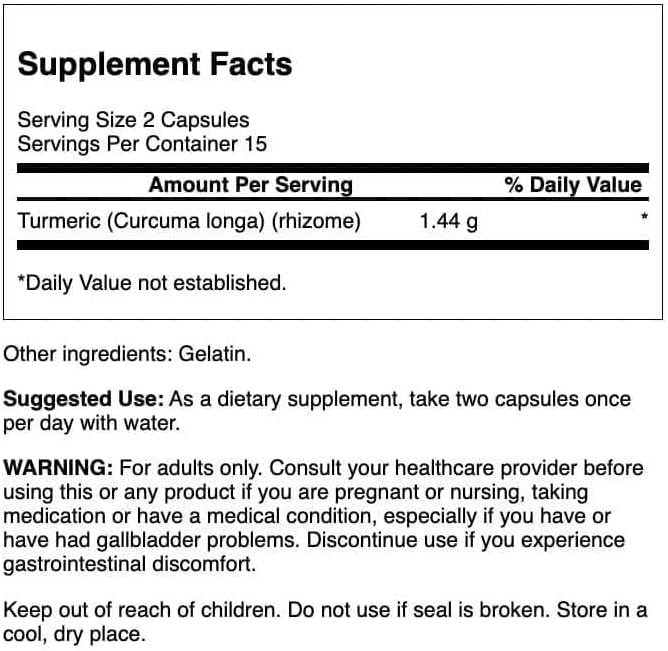 Swanson Full Spectrum Turmeric, 720 mg, 30 Vegan Capsules