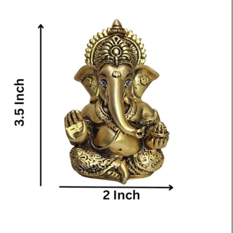 Ganesha Idol,Ganesh Statue for Home Decor,Ganesha murti for Office Desk, & Ganpati Idol for Car Dashboard,Unique Wedding & Birthday Gift