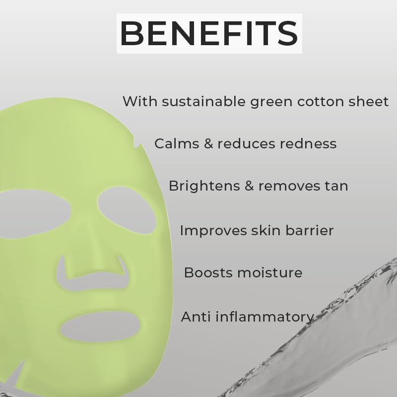 O3+ Ci-Calm Glow Sensitive Skin Sheet Mask with Cica Leaf Extract & Ceramide for Barrier Repair & Anti Redness