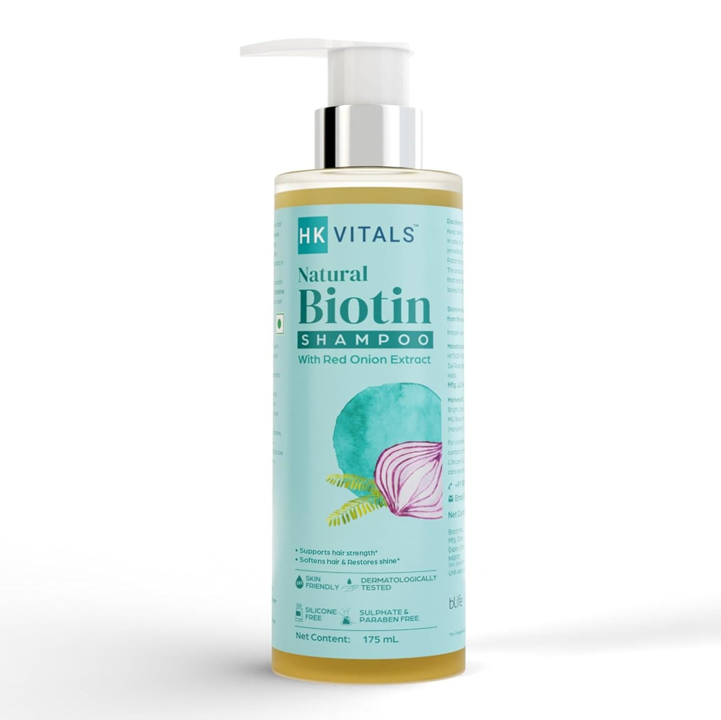 HK VITALS by HealthKart Biotin Shampoo for Women & Men (175ml) | Anti Hair Fall Shampoo with Red Onion Extract | Strengthens & Softens Hair, Restores Shine | All Hair Types