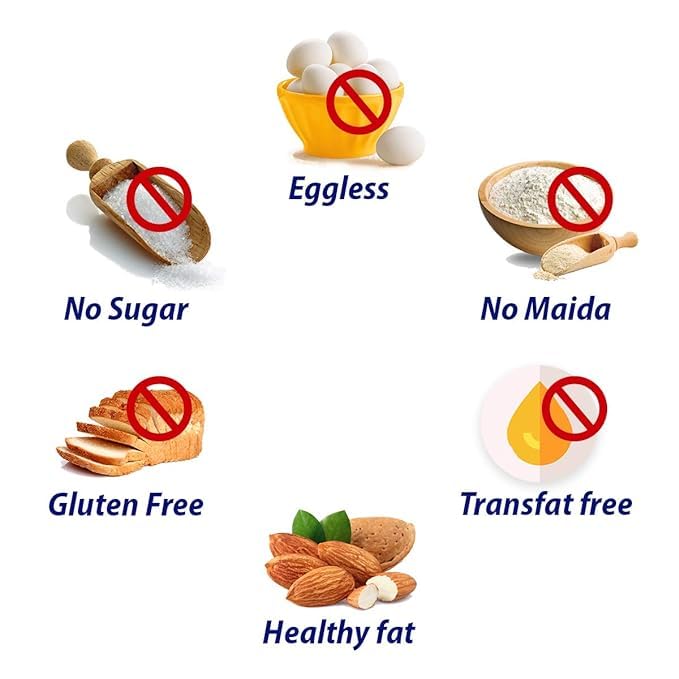 Diabexy Almond Cookies for Sugar Control | Diabetic Sugar Free Cookies| No Maida | High Protein Biscuits | Healthy Sugar free Snacks for Diabetics- 200g