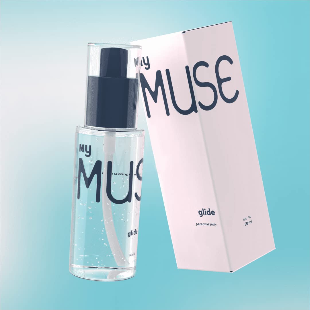 MYMUSE Glide Aloe Water Based Lube 50 ml, Jelly for Men & Women | Natural Ingredients | Non-Sticky and Stain-Free | pH Balanced