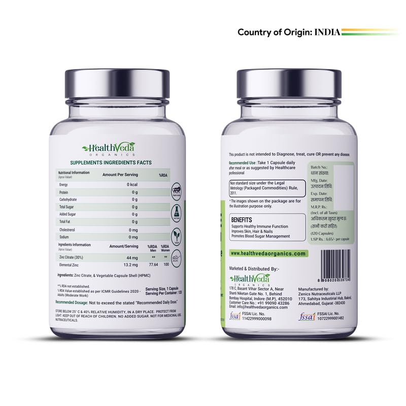 Zephivo Health Veda Organics Vitamin K2 | 100% Vegetarian Vitamin K2 Benefits in Bone Health - 55mcg - 120 Vitamin K27 Capsules