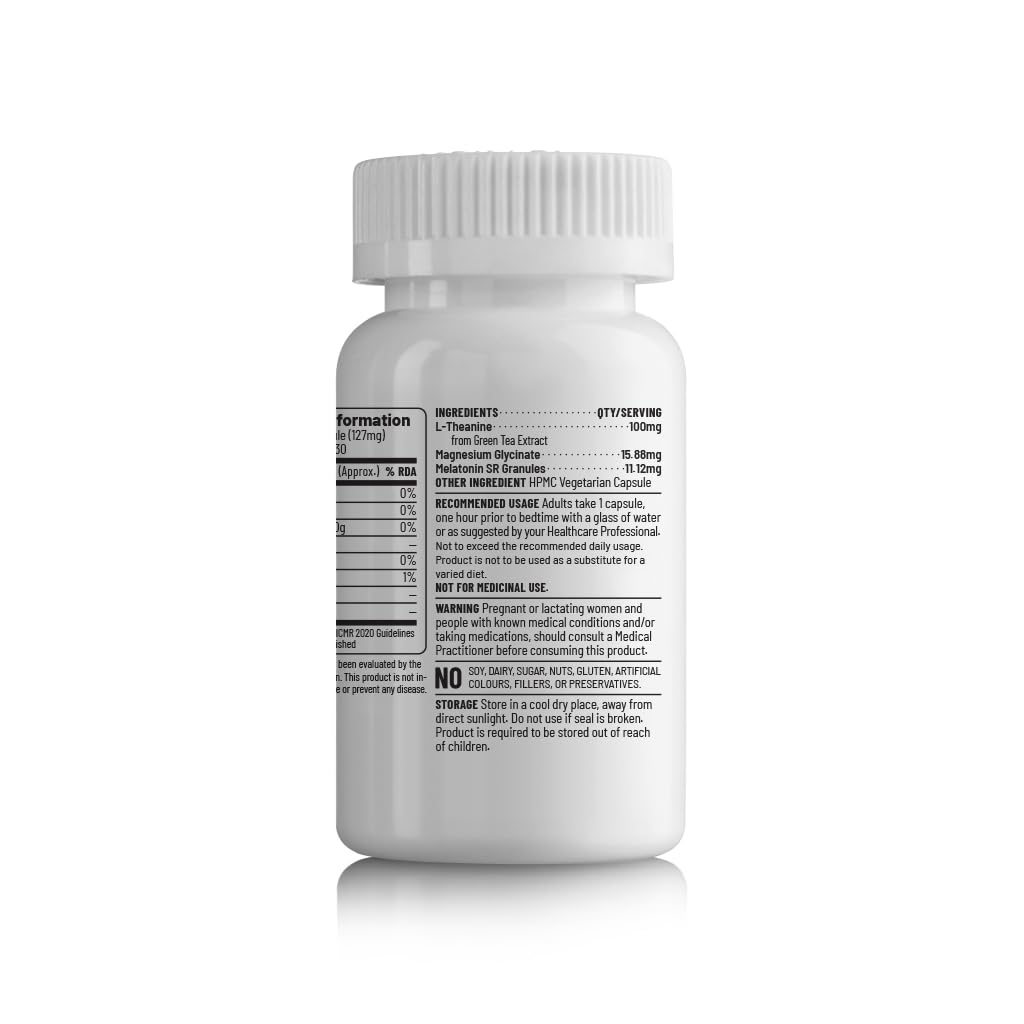 Zephivo Unived Melatonin-SR | USA's 1st slow-release Melatonin | 5mg Melatonin and 100mg L-theanine | 30 Vegan Capsules