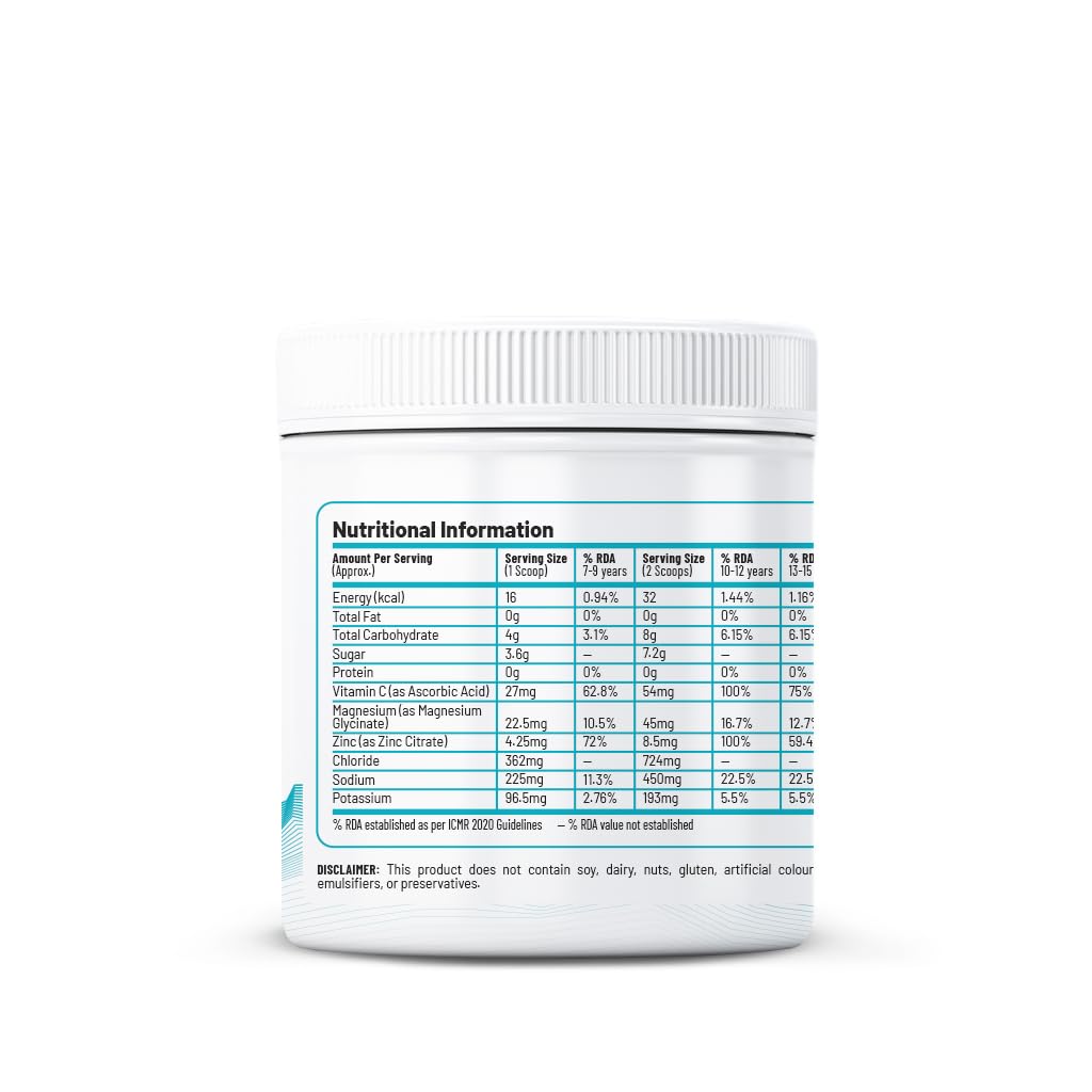 Zephivo Unived Junior’s Hydration Mix | For Young Athletes | For Energy and to Replenish Lost Electrolytes & to Rehydrate | Essential Electrolytes with Vitamin C & Zinc | Ages 7-18 (Unflavoured)