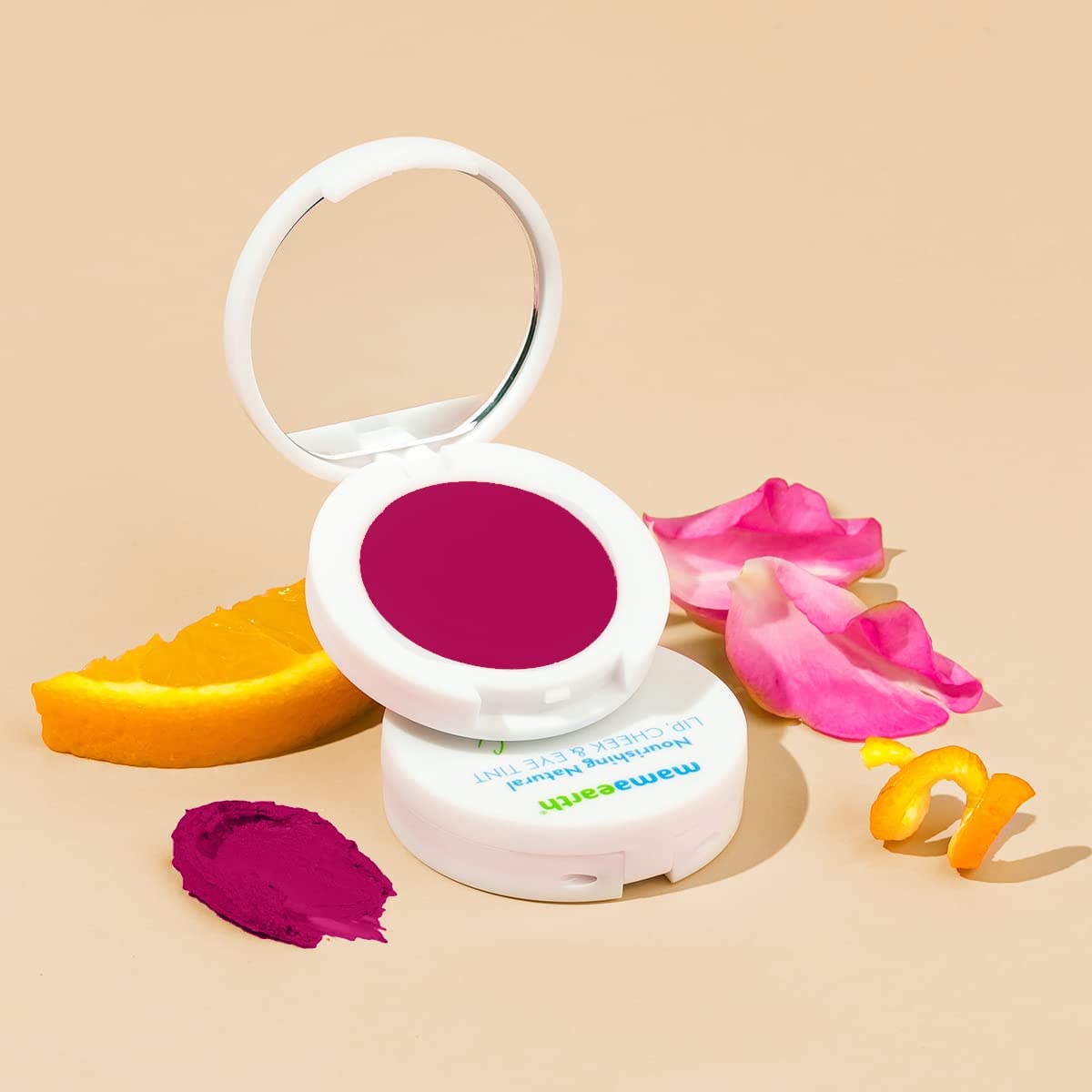 Mamaearth Nourishing Natural Lip Cheek & Eye Tint with Vitamin C & Rose- 03 Rose Pink- 4 g