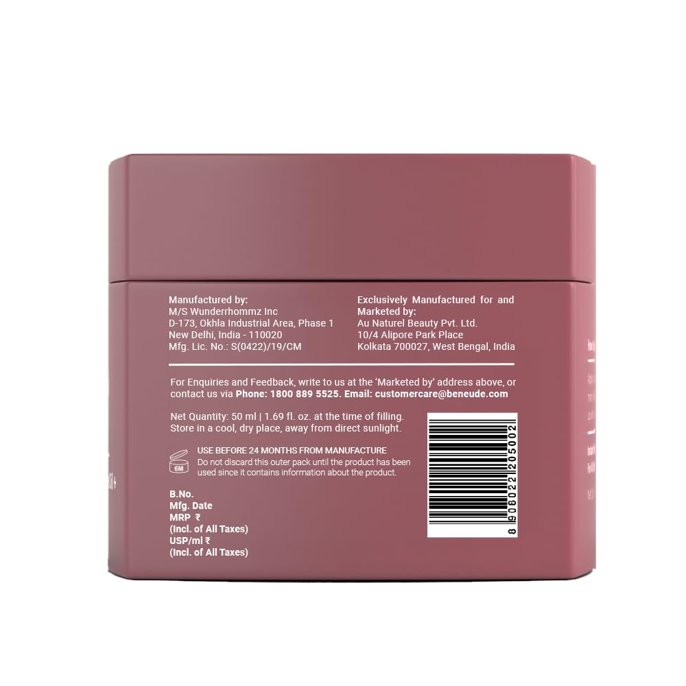 Be Neude Sleep On It Overnight Hydrating Mask 50ml – Leave-on Night Cream Mask with Goat Milk, Niacinamide for Glowing, Nourished Skin; Hydration & Repair; Suitable for Men & Women, All Skin Types
