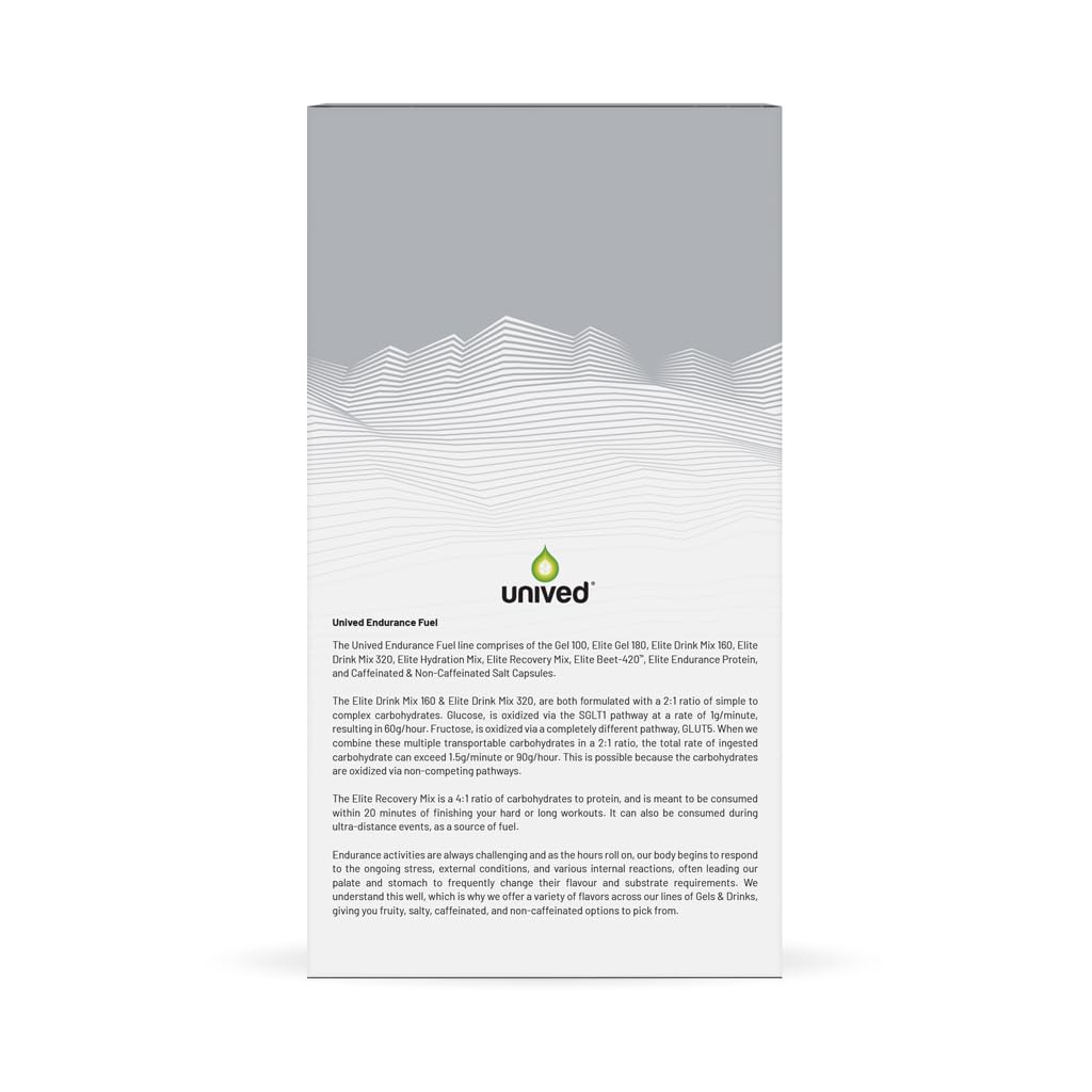 Zephivo Unived Elite Drink Mix 320 | High Calorie Energy Drink | 2:1 Ratio & 80g Carbohydrates with 1705mg Essential Electrolytes | Endurance Athletes Sports Drink (Buzzing Naked (100mg Caffeine))
