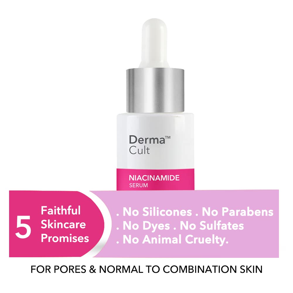 O3+ Derma Cult 10% Niacinamide Face Serum for Acne Marks, Blemishes & Oil Balancing Zinc & Herbs | Skin Clarifying Anti Natural Acne Serum for Oily & Acne Prone Skin | 30ml