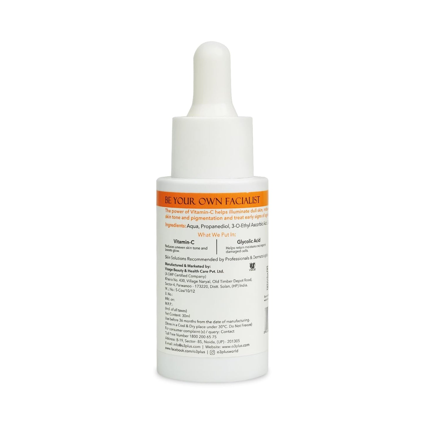 O3+ Vitamin C Face Serum Glow 30ml for Radiant Glowing Skin | Suitable for Combination Skin