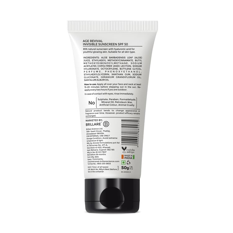 BRILLARE Age Revival INVISIBLE Sunscreen SPF 50